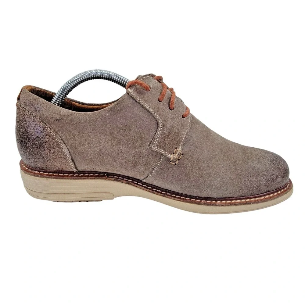 Gravity Defyer GDEFY Mens Ron Summer Brown Leather Distressed Oxford Shoes 8 M